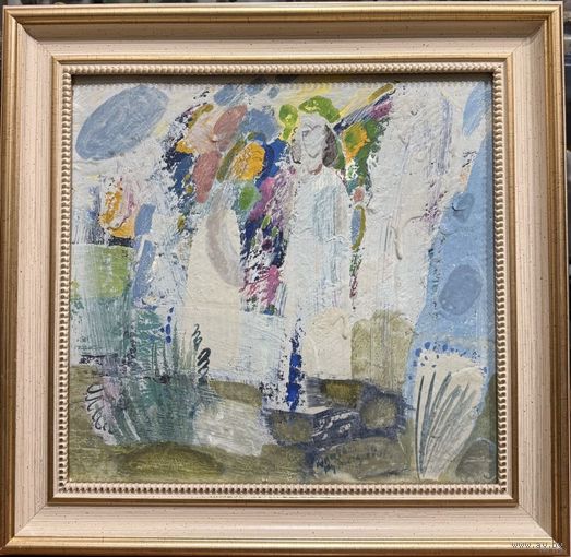 Кузнецов А.В. Картон, масло. 1987г. Размер 29,4х28,2 см.