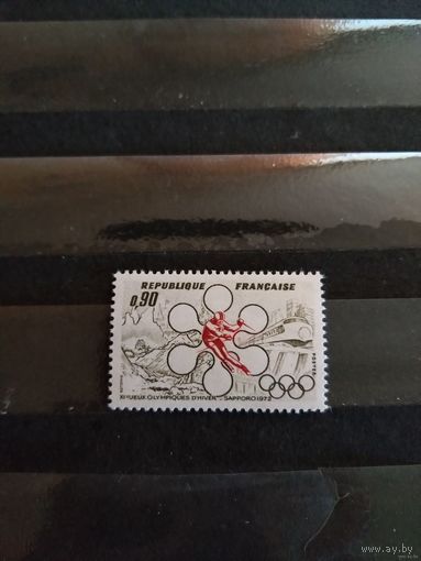 1972 Франция спорт олимпиада в Саппоро чистая клей MNH** выпускалась одиночкой (1-11)