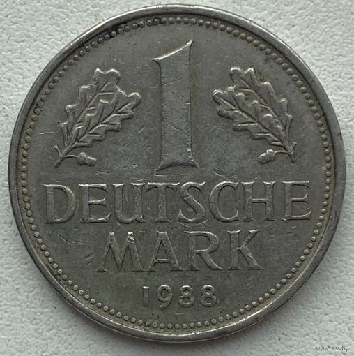 Германия 1 марка 1988 г. F