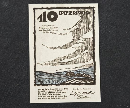 1922 год Германия 10 пфеннигов