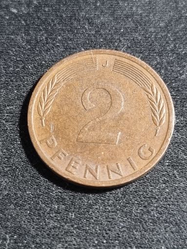Германия 2 пфеннига 1972 J