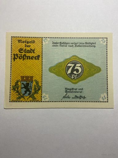 75 пфенингов (нотгельды) г. Германия.-1012