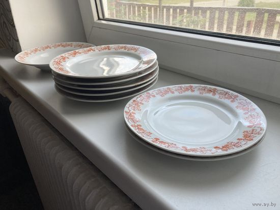 Новогодняя распродажа ! Набор тарелок MADE IN D.P.R.K. БУ (8шт одним лотом)