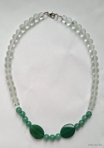 Бусы. Морозное стекло. 70-80-е, Чехословакия