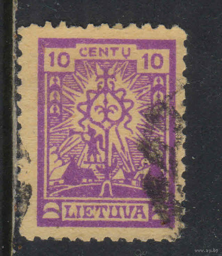 Литва Респ 1923 Литовский крест Стандарт #217