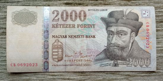 Werty71 Венгрия 2000 форинтов 2004 банкнота