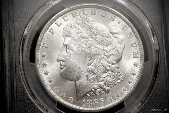 1 доллар 1885 г. США, Честер Артур. PCGS MS63