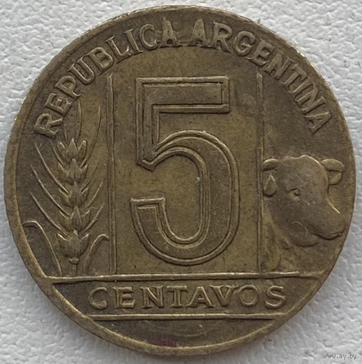 Аргентина 5 сентаво 1947 г.