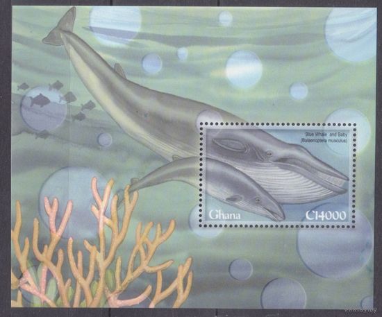 2000 Гана 3332/B418 Морская фауна - Киты 6,50 евро
