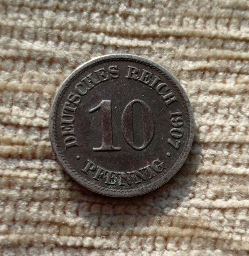 Werty71 Германия 10 пфеннигов 1907 А