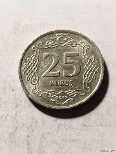 Турция 25 куруш 2017