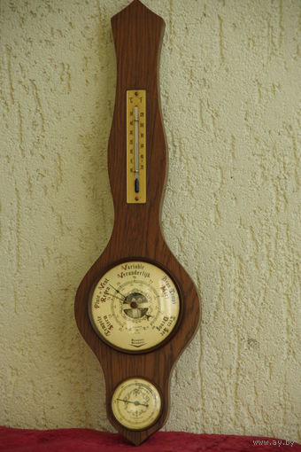 Барометр , термометр ( ртутный ) , гигрометр  ( Германия )  48 см
