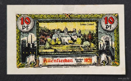 1921 год Германия 10 пфеннигов