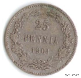 25 пенни 1901 год  _состояние VF/XF