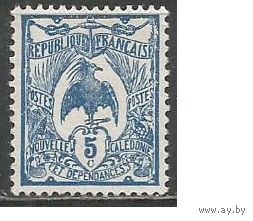Новая Каледония. Нелетающая птица Кагу. 1922г. Mi#111.