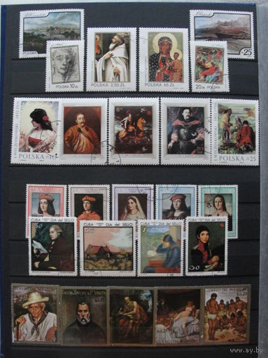 Продажа коллекции с 1 рубля! Культура и искусство на почтовых марках мира.