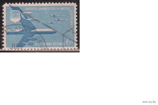 США-1957, (Мих.717), гаш. , Авиация, Самолет (одиночка) ,