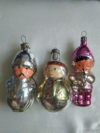 Лот ёлочных игрушек СССР.