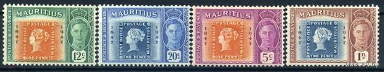 Брит. колония Маврикий.  полная серия, металлография.  1947г.  2 фото. см. условие.