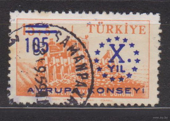 Архитектура 10-я годовщина Совета Европы Турция 1959 год лот 13 С НАДПЕЧАТКОЙ ПОЛНАЯ СЕРИЯ