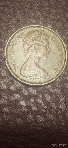 Великобритания 2 пенса 1975г.