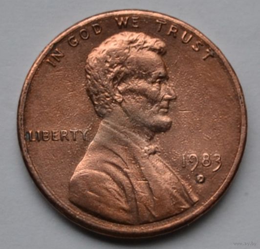 США, 1 цент 1983 г. D