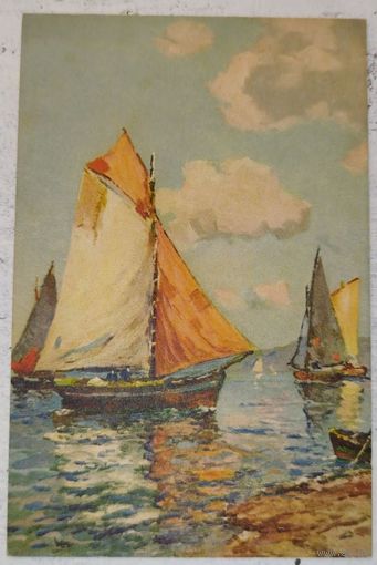 Рыбацкие лодки. Швейцария. 1920-е