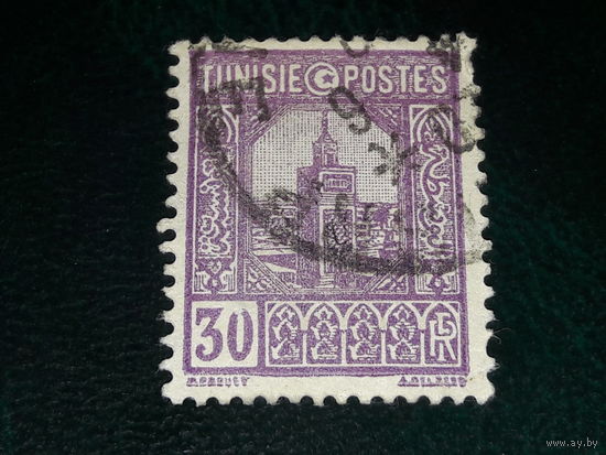 Тунис 1926 Стандарт. Архитектура. Мечеть. Минарет