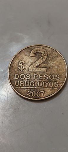Уругвай 2 песо 2007