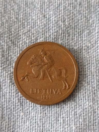 Литва. 10 центов 1991 года. (4)