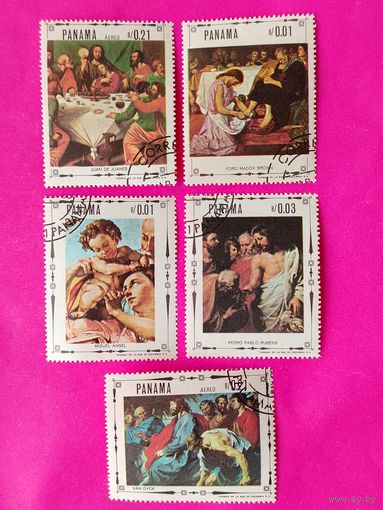 Панама. Живопись. ( 5 марок ) 1968 года. 2-11.