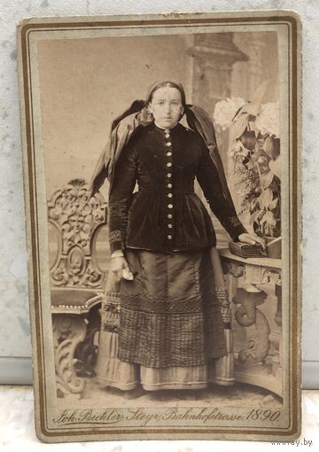 Женский кабинетный портрет, Линц, Австро-Венгрия, 1890 г.