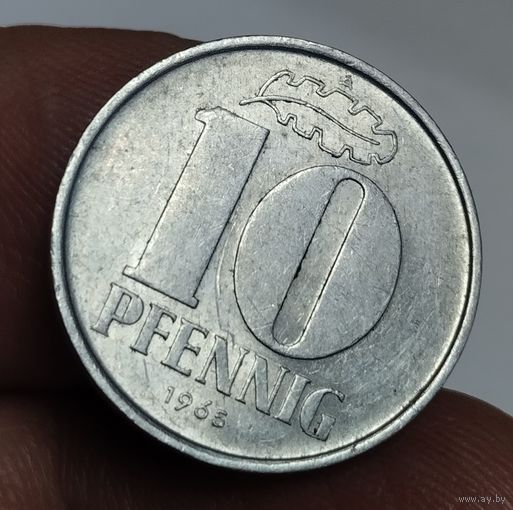 ГДР 10 пфеннигов, 1965
