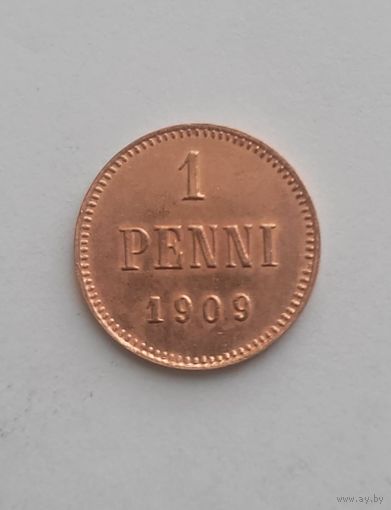 1 пенни 1909 года UNC