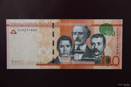 Доминиканская Республика 100 песо 2014  UNC