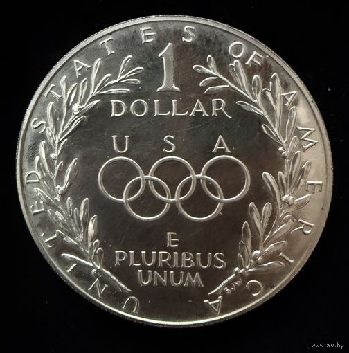 1 доллар 1988 г. Олимпийские Игры. Сеул. США .  Серебро.