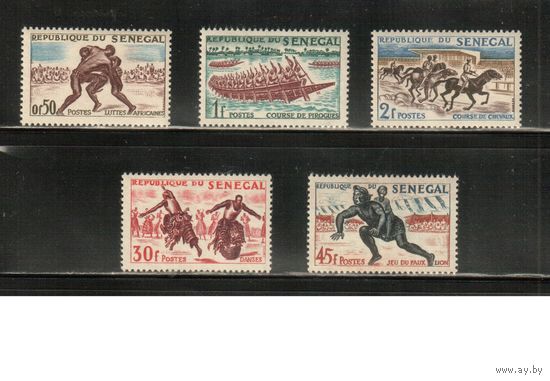 Сенегал-1961 (Мих.245-249) * (след от накл.)  ,  Спорт (полная серия)