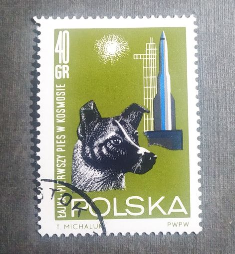 Марка Польша 1964 год Космос