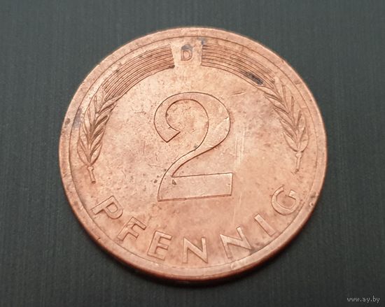 2 пфеннига (Федеративная Республика Германия) 1971 год. /D/