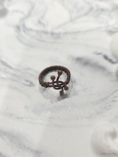 Лот С 1 РУБЛЯ! много лотов! Кольцо плетеное из меди, р 15,5-16