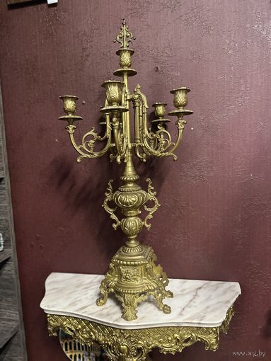 Роскошный огромный бронзовый подсвечник, Европа, много лотов с рубля