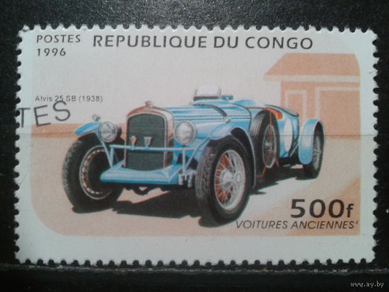 Конго (Браззавиль), 1996. Автомобиль Alvis 25 SB. Mi-1,1 евро гаш.