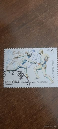 Польша 1984. Олимпиада Лос Анджелес-84. Фехтование. Марка из серии