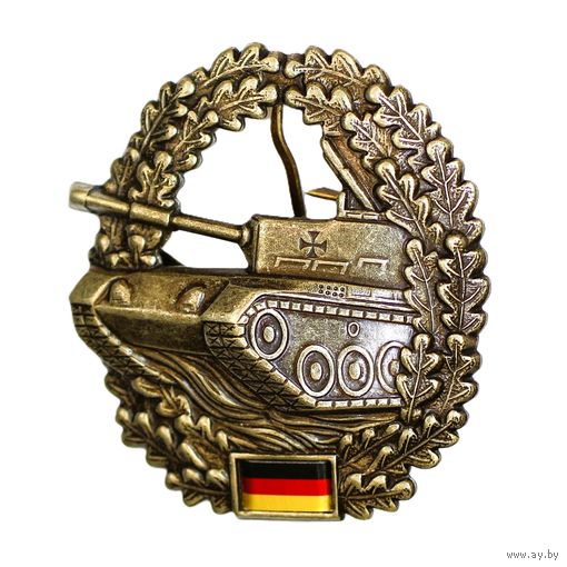 Бундесвер (Вооруженные силы Германии) Металлическая кокарда на берет - ТАНКОВЫЕ ВОЙСКА 5,4 \ 4,6 см