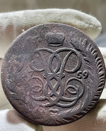 5 копеек 1759 ММ без МЦ.(R).Кладовая.Состояние!