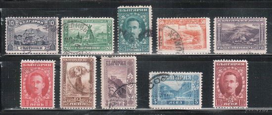 Болгария-1921, (Мих.156-165),   гаш.  , Стандарт , Лондонский выпуск , (полная серия)(2)