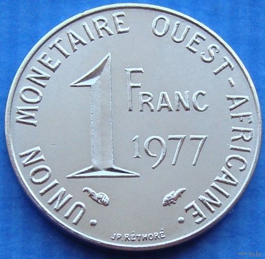 Западная Африка (BCEAO) 1 франк 1977 года KM#8 Тираж: 15.700.000 шт