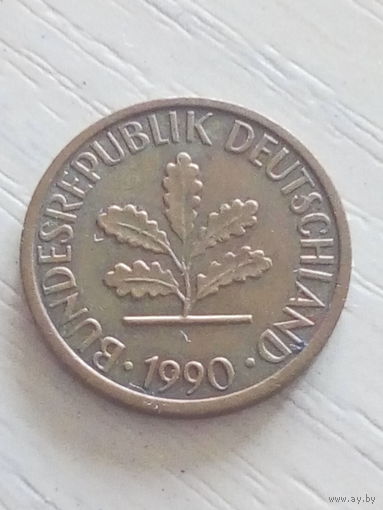 ФРГ 1 пфенниг 1990г./J/