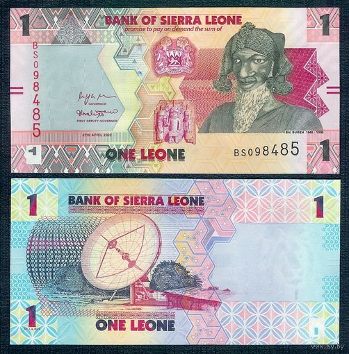 Сьерра Леоне 1 леоне 2022 год, UNC