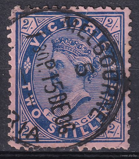 130.Aust. Великобритания. Австралийские штаты. Виктория. Стандарт. 1901 г. 2 Sh. Mi.#142A.